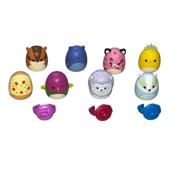 Squishmallows 8 Pc+Rings Set Squishmallows-a-Longs Toys Kids - Picture 8 of 15